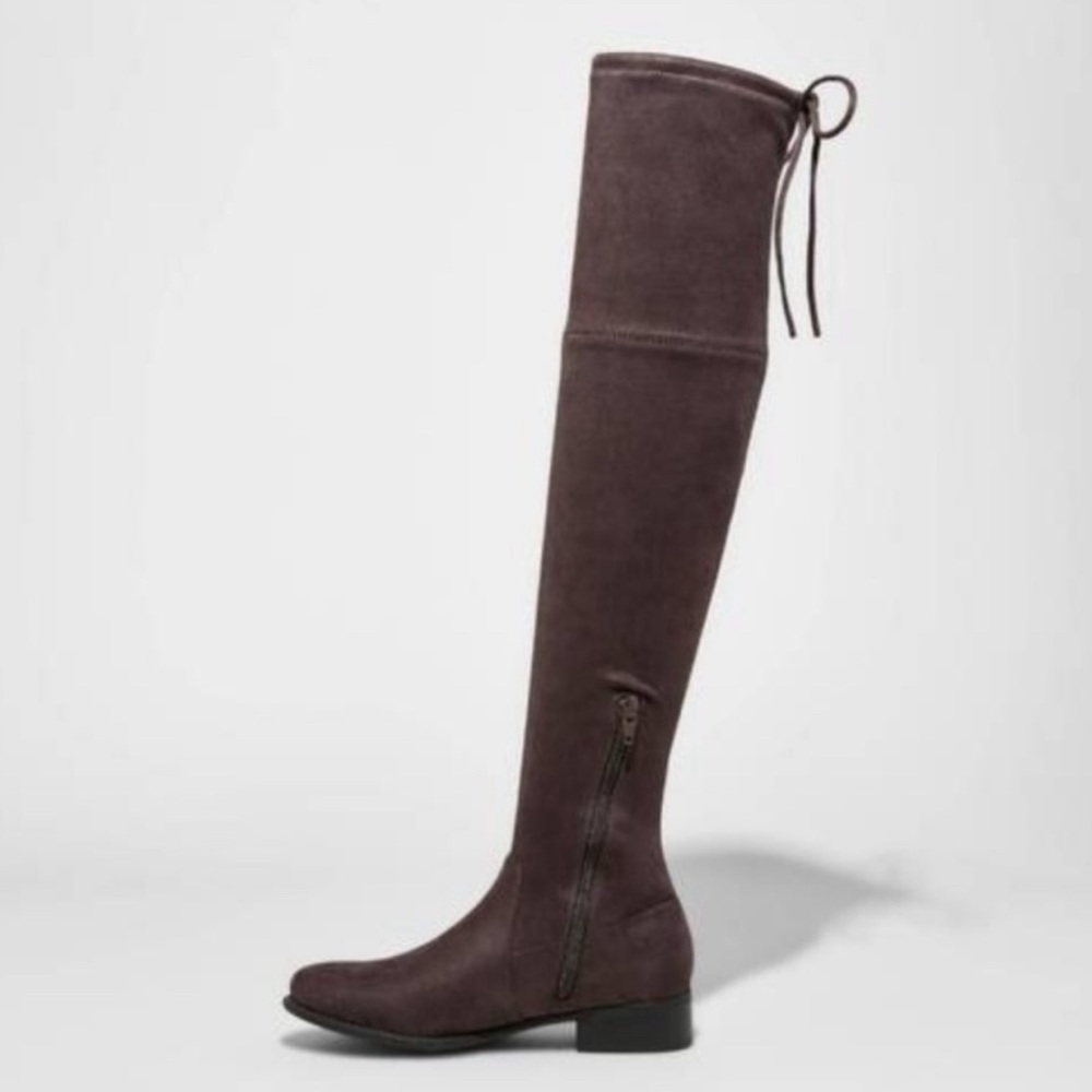A New Day Sidney Over The Knee Soft-Top Boots, Charcoal Gray Size 9.5